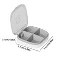 thumbnail image 4 of Yuarrent Caja de pastillas Contenedores de viaje portátiles Mini porta medicinas Diseño de compartimiento Ranura en forma de U sanitaria a prueba de Type6 NO6 Yuarrent HA028202-01, 4 of 6
