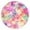 Colorful Tie Dye, variant on Colorful Tie Dye Pattern Round Fitted Tablecloth with Elastic Edge,Dining Table Cover Waterproof,Outdoor Round Tablecloth for Camping,Dining,Indoor and Outdoor