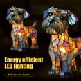 thumbnail image 4 of Animal Art Night Light Resin Cute Dog Series La Lámpara Mesa (Schnauzer), 4 of 9