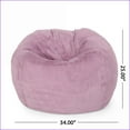 thumbnail image 4 of Kavel 3 Foot Round Bean Bag Chair – Comfy Foam-Filled Lazy Sofa | Round | Lavender, 4 of 5