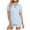 Light Blue, variant on Lixiuxyad Pajama Womens Womens Pajamas Set Short Sleeve Sleepwear Button Down Nightwear Shorts Soft Home Wear Sets