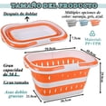thumbnail image 2 of Cesto Plegable de Plástico para Ropa Sucia con Asa - Canasto Contenedor de Almacenamiento Multiusos, Canastas Organizadoras, Almacenamiento de Cocina, Cesta Ayuda a Ahorrar Espacio, Grande, 2 of 8