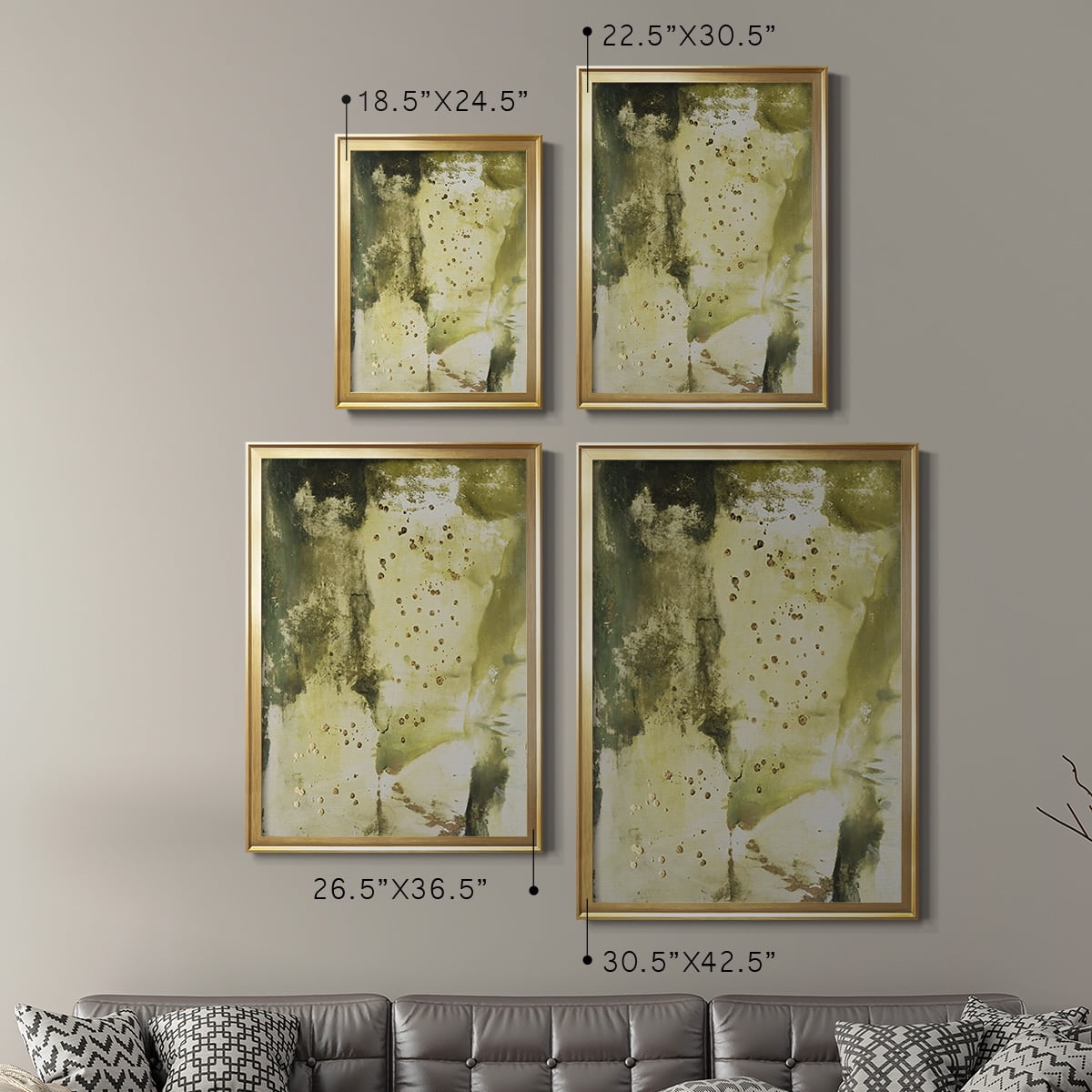 Canyon Diptych II Premium Framed Print, in Gold, Black, or Silver - Ready to Hang