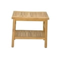 thumbnail image 3 of Grade-A Teak Wood Manchester Shower Seat 24" Outdoor Patio Stool Bench, 3 of 4