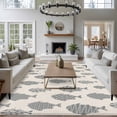 thumbnail image 3 of Abstract Art Fish Grey Area Rugs 5'x8', Washable Small Throw Rugs for Classroom Bedroom, Coastal Ocean Summer Linen Texture Indoor Outdoor Rug Non-Slip Low Pile Carpet Runner Reversible Floor Mats, 3 of 8