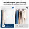 thumbnail image 2 of Cozymood Pants Hangers with Clips, Plastic Hangers, Clothes Hangers, 12 Pack, Clear, 14 inch, 2 of 8