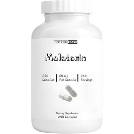 Buy The Crave Melatonin 60mg Extra Strength, Sleep Support for Adults, 240 Capsules