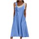 thumbnail image 1 of Vestido de Verano Casual sin Mangas Gradual de las Mujeres Vestido Largo con Cuello en V, Vestido de Vacaciones de Poliéster Suave, 1 of 8