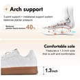 thumbnail image 4 of Women's Ribbon Lace-Up Fashion Sneakers Arch Support Walking Shoes, 4 of 6
