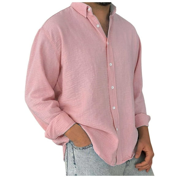 Neck Sleeve T Shirts Men Romper Slim Shirt Slim Sleeve Shirts for Men Big And Tall Male Romper Basketball Shirts Men Mens Romper Suit Shirts for Large Men Men's Wash Button Long Sleeve Shirt Solid