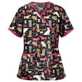 thumbnail image 1 of T-shirt à Manches Courtes à Col en V pour Femmes, 1 of 3