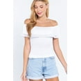 thumbnail image 5 of Off Shoulder W/lace Smocked Top L, 5 of 16