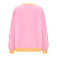 thumbnail image 6 of LYXSSBYX Sweatshirts for Women Loose Fit Women's Fashionable Loose Fitting Casual Color Blocking Round Neck Long Sleeved Top, 6 of 7