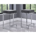 thumbnail image 4 of Dorrington Faux Leather Backless Counter Height Stool in White/Silver (Set of 2), 4 of 5