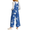 thumbnail image 4 of WTOBBY Women's Casual Sleeveless Jumpsuit with Retro Floral Print, Fashionable Loose Fit Design for Comfortable and Stylish Everyday Wear,Blue2XL, 4 of 5