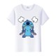 thumbnail image 1 of Disney-camisetas con estampado de Lilo Stitch para mujer, ropa de manga corta para niña, camisa blanca para niño, 1 of 7