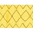 thumbnail image 1 of Ahgly Company Machine Washable Indoor Rectangle Solid Yellow Modern Area Rugs, 2' x 4', 1 of 4