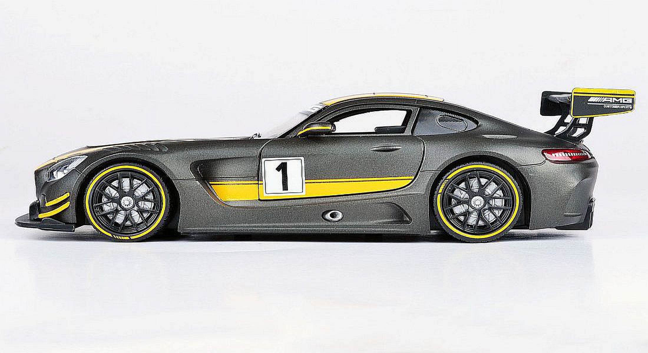 AMG GT3 1/24スケールモデル グレー/イエロー Mercedes AMG GT3 #1 Matt Gray with Yellow Stripes