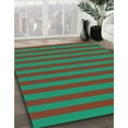 thumbnail image 3 of Ahgly Tapis Rond Lavable en Machine Intérieur Transitionnel Vert Printemps, 4 Pieds Rond, 3 of 7