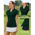 thumbnail image 3 of Pinspark Women Golf Shirts Short Sleeve Polo Lightweight Athletic Tops Tennis Shirts Activewear Shirt, 3 of 6