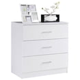 thumbnail image 1 of Hodedah Commode Contemporaine à Trois Tiroirs en Finition Blanche, 1 of 7