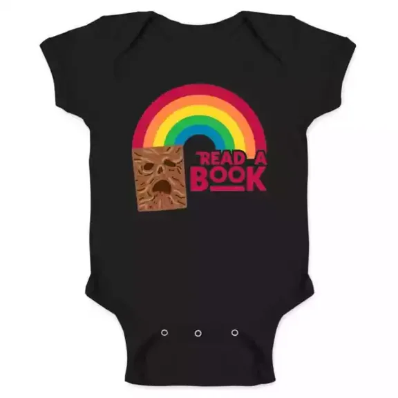 Read A Book Necronomicon Rainbow Funny Horror Baby Bodysuit Cute Baby Onesie, BABY BODYSUIT LAT 4424