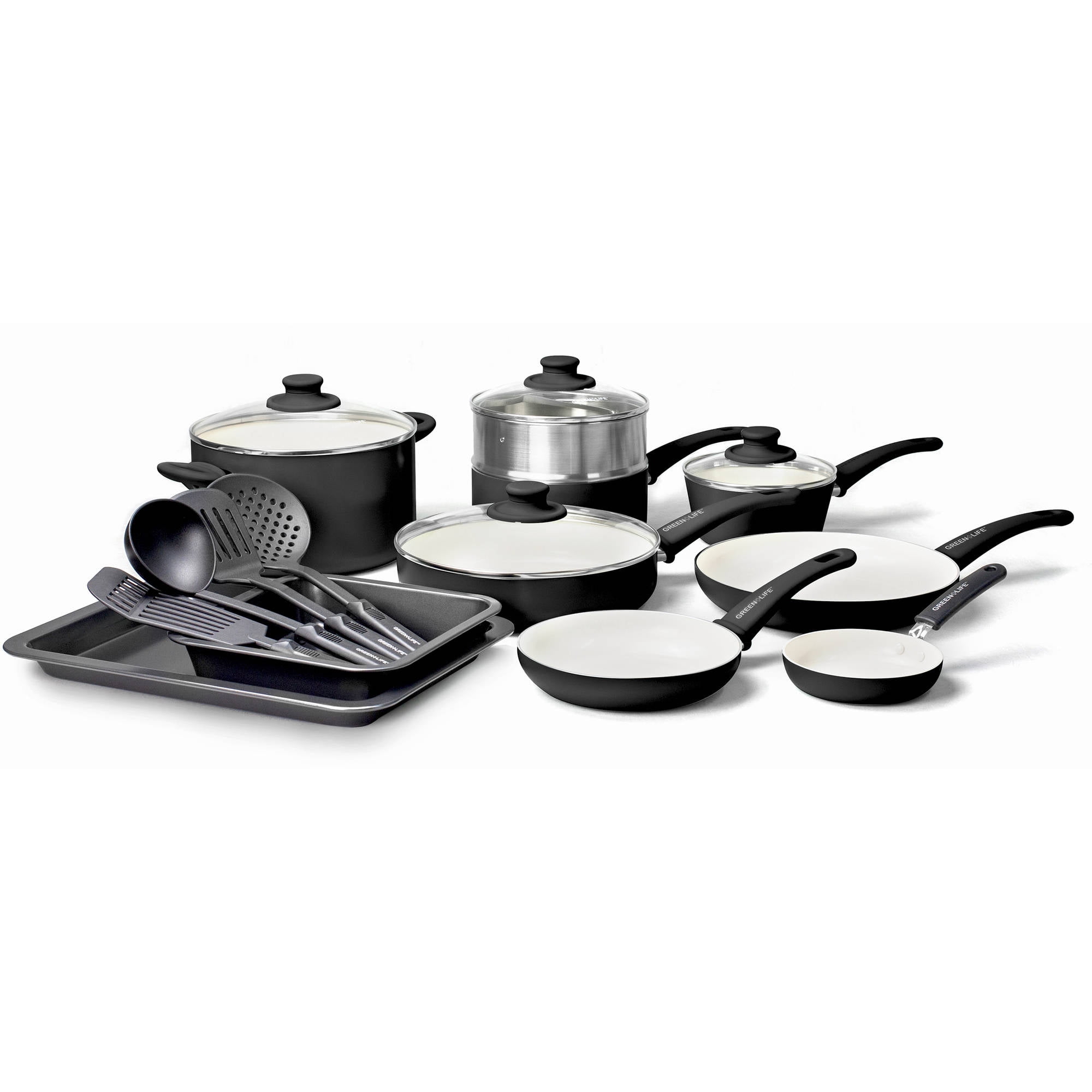 Greenlife Ceramic Non Stick 18 Piece Cookware Set