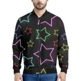 thumbnail image 3 of Chaquetas con estampado 3D de estrellas de dibujos animados para hombre y mujer, sudadera con cremallera a la moda, ropa de calle, abrigo holgado, chaqueta bomber de manga larga con cremallera, 3 of 5