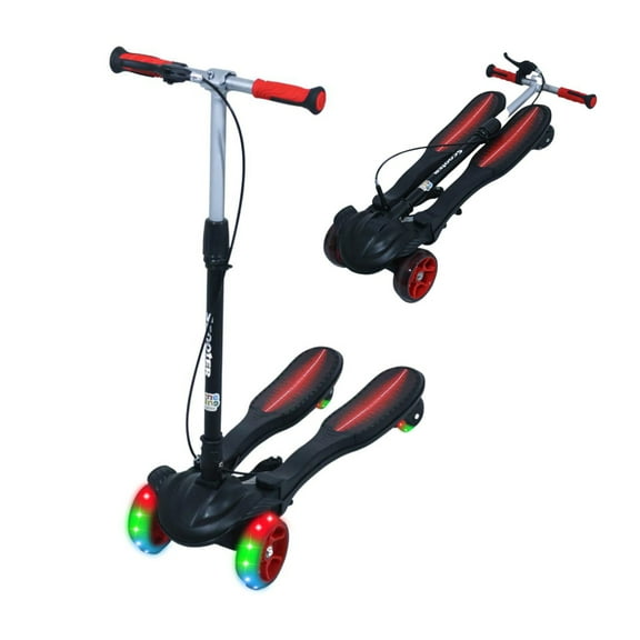Scooter Patin Del Diablo De Equilibrio 4 Llantas Y Luz Led, Juguete Infantil  para Niños y Niñas de 3 Años en adelante, Patín del Diablo, 4 Ruedas