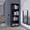 Black, variant on Slim 5-Tier Bookcase for Small Spaces - Matt Gray/White, Particle Board, 71 Tall Office Cabinet