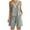 Gray, variant on Teissuly 2PC Fashion Woman Round Neck Sleeveless Blouse +Loose Pockets Pants Sets