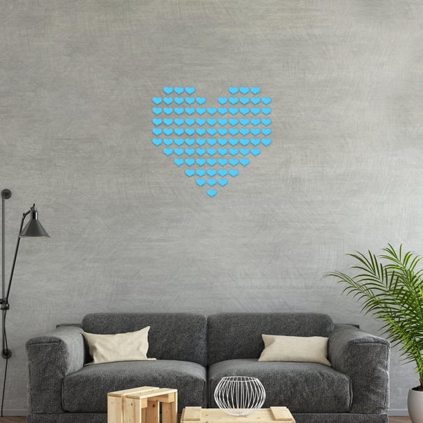 Houderco 100Ud Adhesivos Decorativos De Acrílico Azul Autoadhesivos Para Hogar