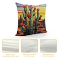 thumbnail image 4 of MLJA Spring Throw Pillow Covers Landscape Scenic Cactus Sunset Plants Southwestern Red Yellow Cozys Washable Soft Decor Living Room Chair Sofa Couch Square Pillow Covers, 4 of 5