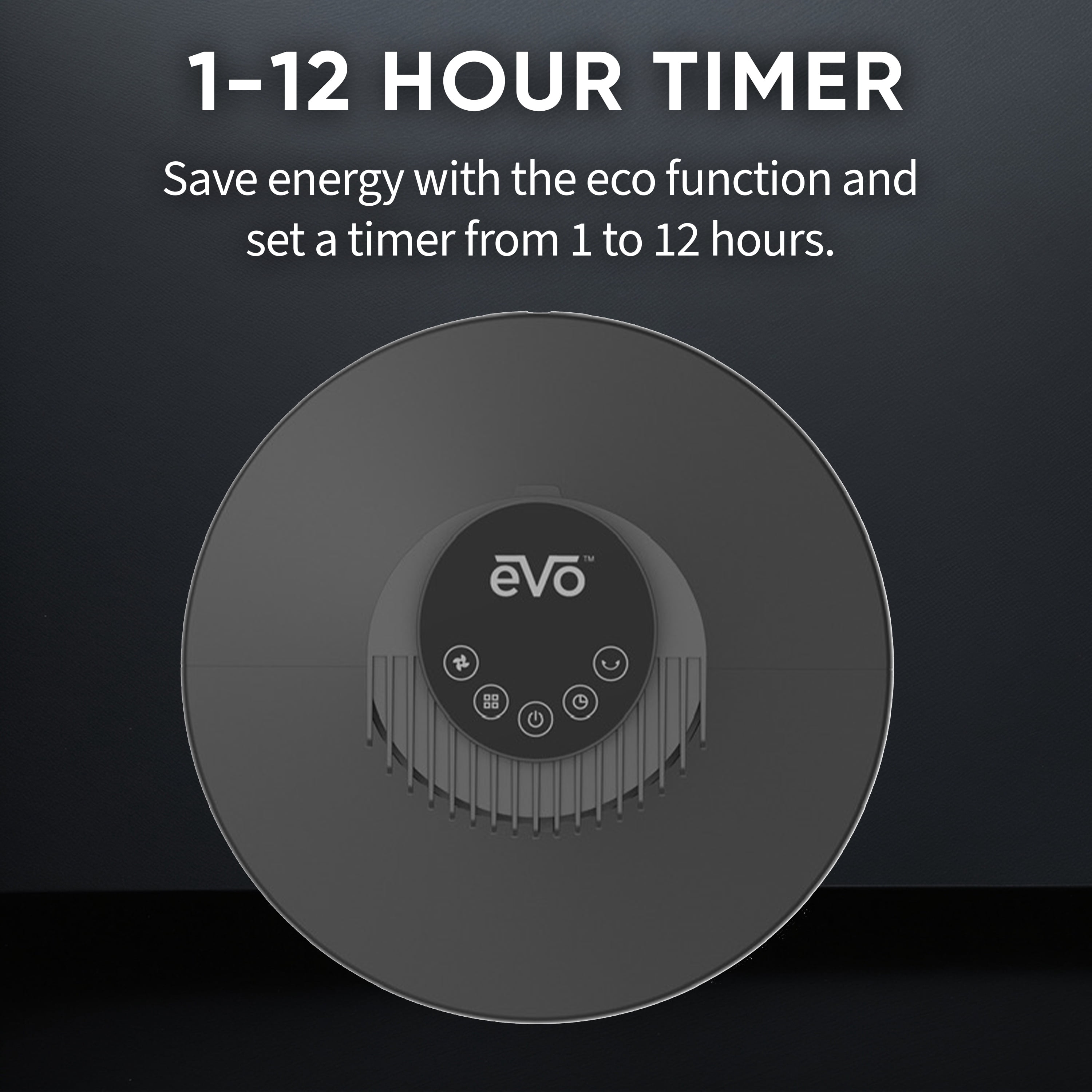 EVO 42" Wi-Fi Electronic Digital Tower Fan (with Remote Control) – 5 Speed Settings, Set Timer From 1-12 Hours, and Built-In Night Light