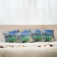 thumbnail image 7 of Ambesonne Landscape Throw Pillow Cover 4 Pack, Tropic Scene in Window, 16", Multicolor, 7 of 7