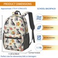 thumbnail image 3 of Schnauzer and Sunflowers Cream 17" School Backpacks for Teens,Waterproof Oxford Fabric,S-Shape Padded Straps for School,Travel,Hiking,Camping, 3 of 6