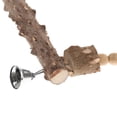 thumbnail image 3 of Percha de madera natural para pájaros medianos y grandes, soporte para loros, jaula de campana oscilante L Zulema Bird Parrot Perch Stand, 3 of 8