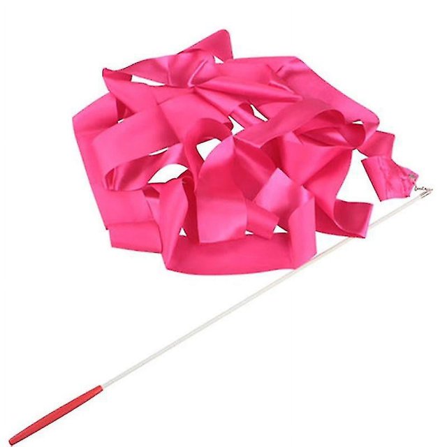 8 Pcs Cintas de Colores de 4 M y Varilla para Danza y gimnasia YONGSHENG Color Rojo Amarillo Verde Azul Rosa Tamaño 4 *5 Cm