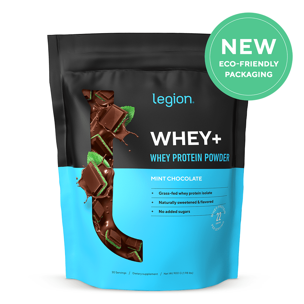 Legion Whey+ Whey Isolate Protein Powder, Mint Chocolate, 30 Servings