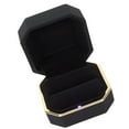 thumbnail image 4 of Caja De Anillo De Bodas LED De Terciopelo Cuadrado De Lujo Para Propuesta, 4 of 7