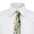 thumbnail image 2 of Autumn Necktie, Foliage Spiders Rain, Dress Tie, 3.7", Multicolor, by Ambesonne, 2 of 3