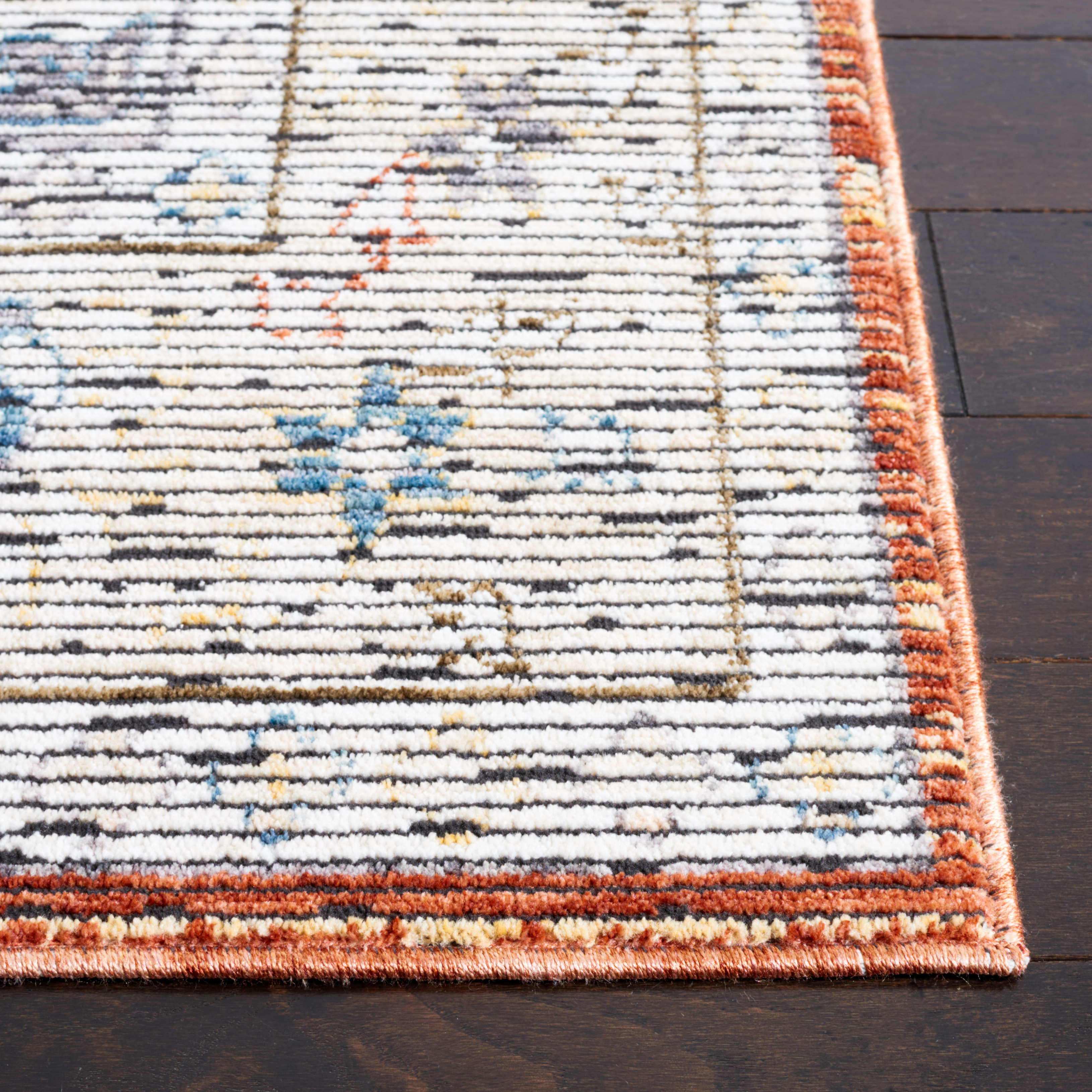 SAFAVIEH Sierra Priscilla Medallion Area Rug, Ivory/Rust, 7'9" x 10'5"