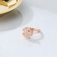 thumbnail image 4 of Four-Leaf Clover Spinner Rings Anxiety Fidget Ring for Anxiety Sterling Silver Plated Cubic Zirconia Flower Ring Relieving Stress Open Stacking Finger Calming Gifts Birthday Daughter Fashion, 4 of 11