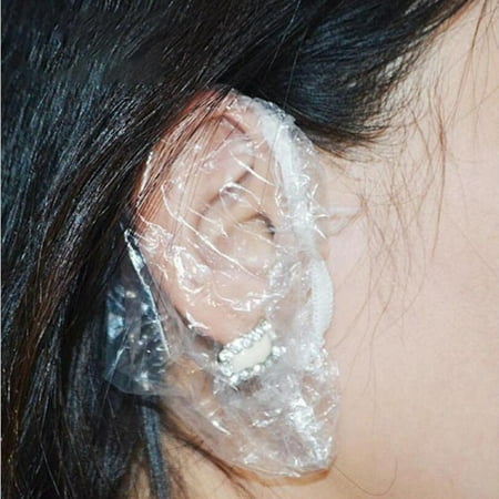 

100PCS Disposable Earmuffs Waterproof Earmuffs Baked Hair Dyed Earmuffs