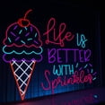 thumbnail image 2 of Glowneon Life Is Better With Sprinkles Neon Sign, Ice Cream Shop Decor, 2 of 4
