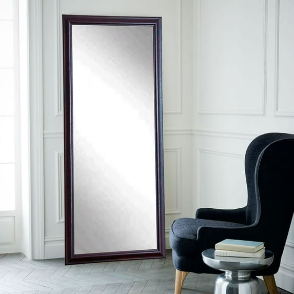 American Custom Made Country French Burgundy 31.5 x 70.5 Floor Mirror