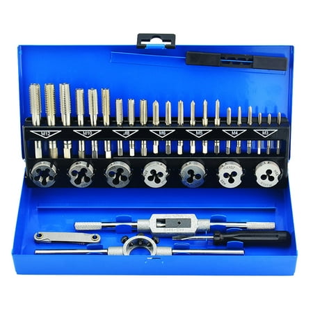 

32 Piece SAE Tap and Die Set German Standard for Coarse and Fine Threads Tool with Storage Case