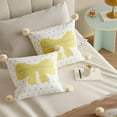 thumbnail image 6 of OAVQHLG3B Bow Pillow Cover 18x18, Throw Pillow Case with Ribbon Pattern, Pastel Aesthetic Cushion for Bedroom, Couch or Women Room Decor, 6 of 6