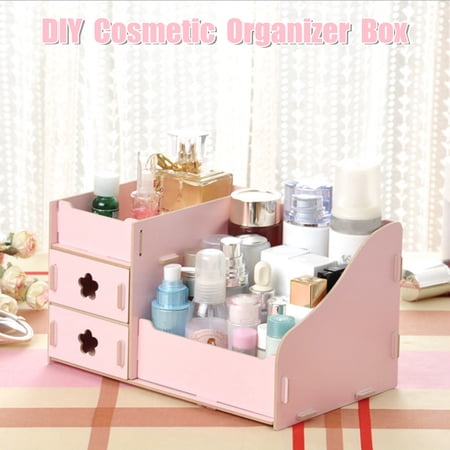 Bamboo Wooden Makeup Organizer Jewelry Box Make Up Cosmetic Storage