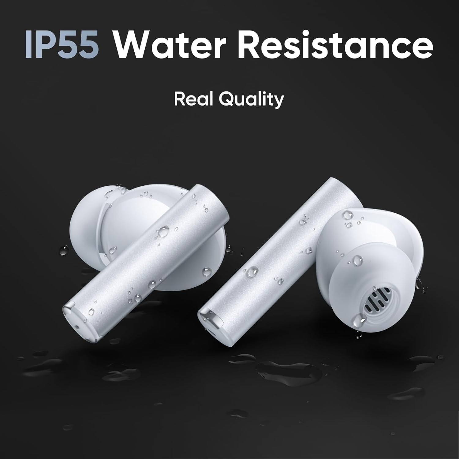 realme Air 6 Pro True Wireless Earbuds, 50dB Noise Reduction, Adaptive Noise Cancelling to Ears and Environment, Hi-Res Sound, LDAC, 3D Audio, 40H Battery, Wireless Charging, Bluetooth 5.3, Silver